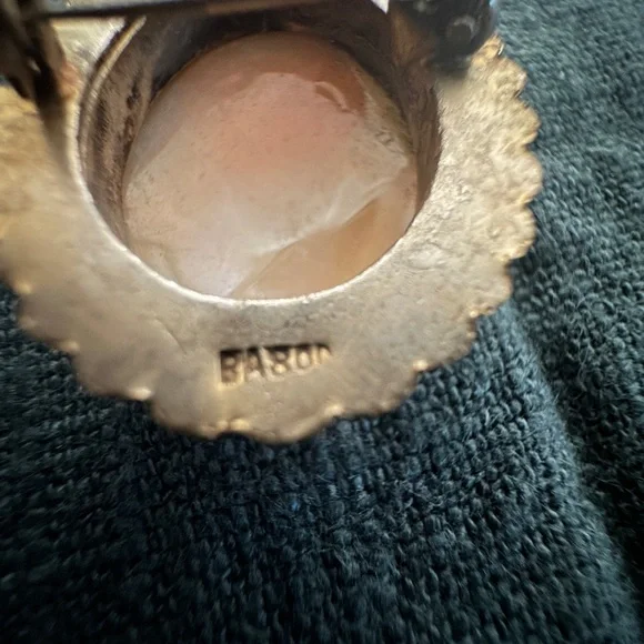 C.O.I. Firenze Italy Cameo Pair original Box 1 Left 1 right , facing 1 x1 inch - Picture 10 of 10